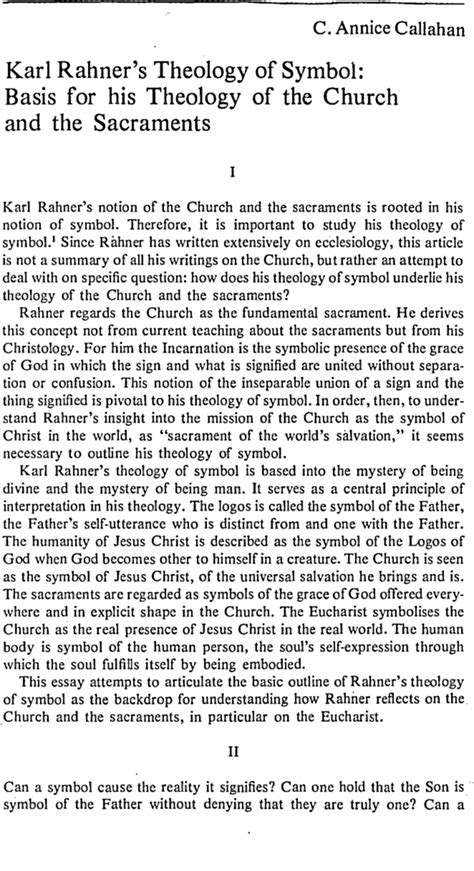 karl rahner theology of symbol.